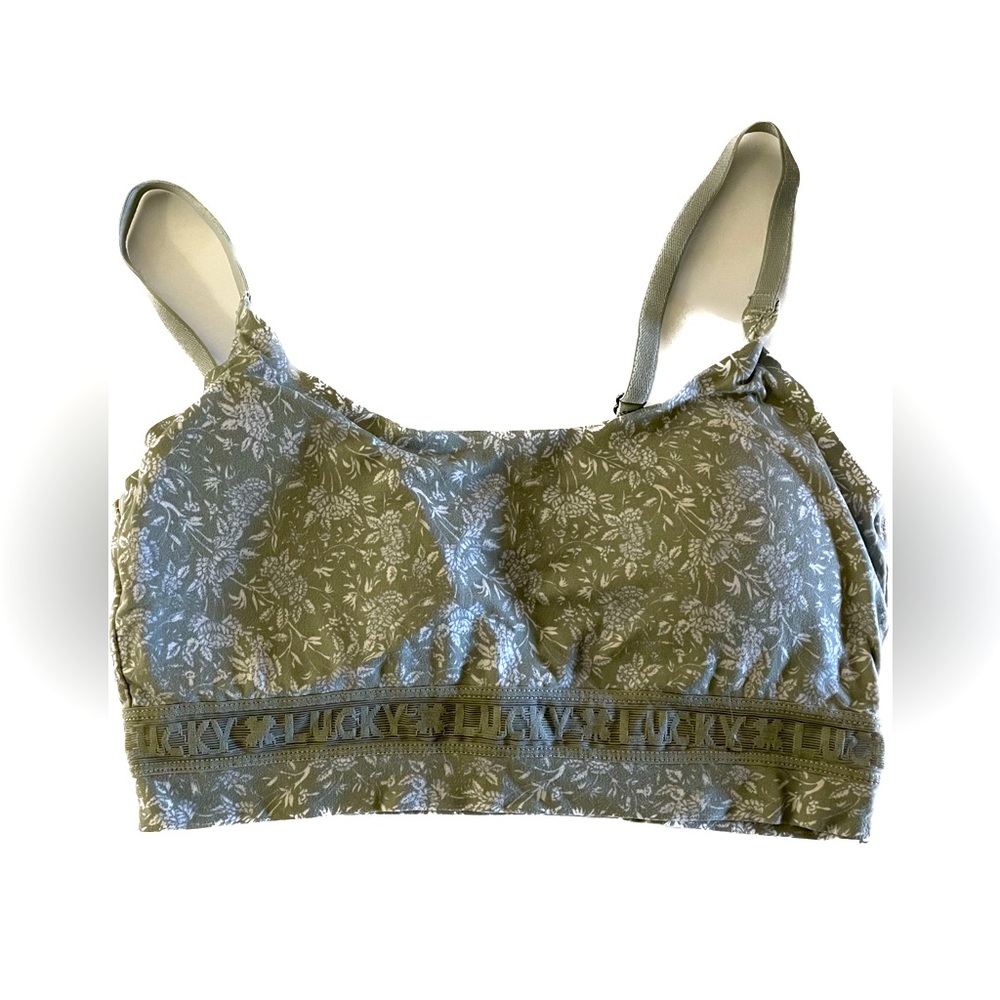 💕 Women’s Bundle of Lucky Brand of scooped neck bralettes, medium w/remo…